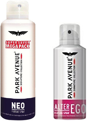 

Park Avenue Neo Super Saver Mega Pack 220ml With Alter Ego 130ml Body Spray - For Men(350 ml, Pack of 2)