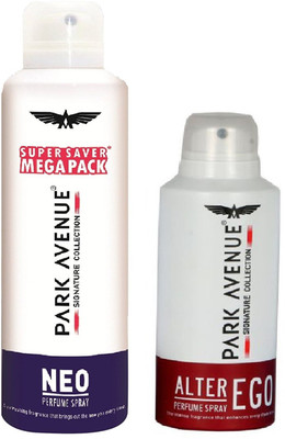 

Park Avenue Neo Super Saver Mega Pack 220ml With Alter Ego 130 ml Body Spray - For Men(350 ml, Pack of 2)