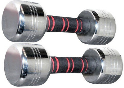 

Glaze Curved Premium 3Kg X 2 =6Kg For Girls Fixed Weight Dumbbell(3 kg), Silver