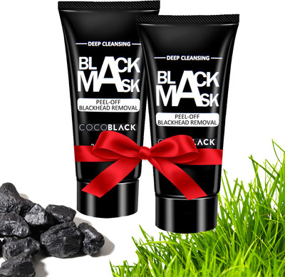 

COCOBLACK Activated Charcoal Combo Of Two Black Peel Off Mask Oily Skin Anti Acne Blackhead remover for Men & Women(120 g)