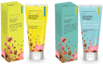 

Aroma Magic Grape Fruit ,White Tea & Chamomile Pack of 2 Face Wash(200 ml)