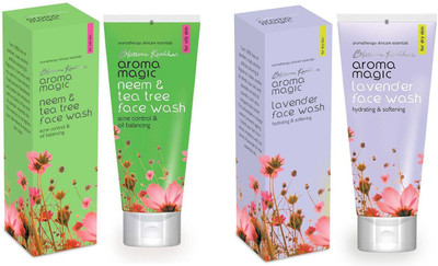 

Aroma Magic Neem And Tea Tree , Lavender Pack of 2 Face Wash(200 ml)