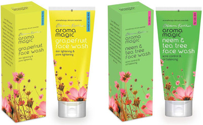 

Aroma Magic Grape Fruit & Neem And Tea Tree Combo Pack of 2 Face Wash(200 ml)