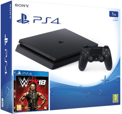 

Sony PlayStation 4 (PS4) Slim 1 TB GB with WWE2K18(Jet Black)