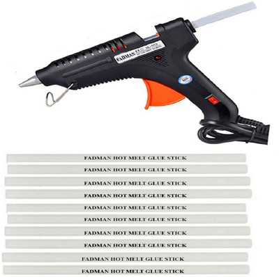 

FADMAN BLACK 80 Watt Hot Melt Glue Gun With On Off Switch and Indicator Free 10 Glue sticks Standard Temperature Corded Glue Gun (11 mm) Standard Temperature Corded Glue Gun(11 mm)