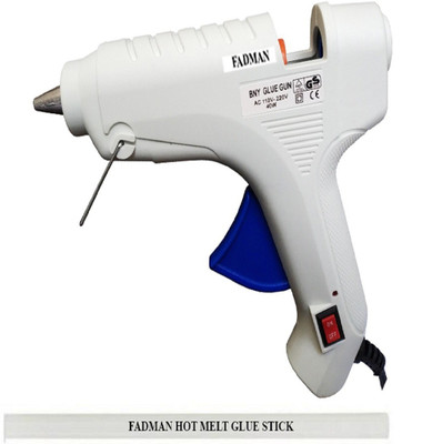 

FADMAN white Bny 40 Watt On Off Switch indicator and 1 glue sticks Standard Temperature Corded Glue Gun (11 mm) Standard Temperature Corded Glue Gun(11 mm)
