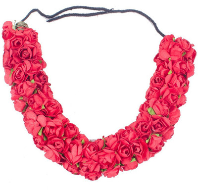 

Prime 3D Gajra Stylish South Indian Wedding Bridal Flower Hair Gajra / Hair Accessories For Women Wedding (Red) Hair Accessory Set(Red)