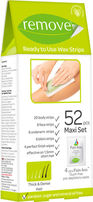 

Remove Remov Wax Strips Maxi Set-Thick Hair (52 Pieces) Strips(52 g)