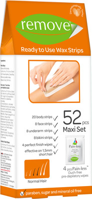 

Remove Remov Wax Strips Maxi Set-Normal Hair(52 Pieces) Strips(52 g)