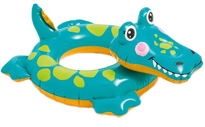 

MEGAEMART crocodile Pool Ring for Kids Inflatable Pool Accessory(Multicolor)