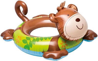 

MEGAEMART Monkey Pool Ring for Kids Inflatable Pool Accessory(Multicolor)