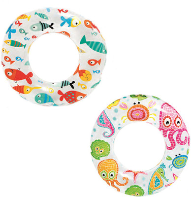 

MEGAEMART Fish and Octopus Ring for Kids combo[small] Inflatable Pool Accessory(Multicolor)