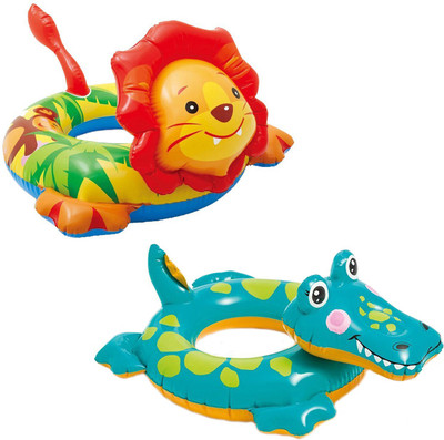 

MEGAEMART Lion and Crocodile pool Ring for Kids Inflatable Pool Accessory(Multicolor)
