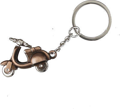 

DhanSai Expressions Retro Trendy Cooper Colour Scooter Design Keychain Key Chain