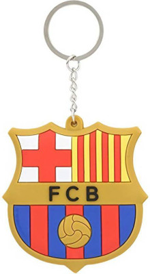 

DhanSai Expressions Futbol Club Barcelona Double Sided Rubber Keychain Key Chain