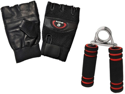 

Vigor Combo of leather gym gloves & hand grip Gym & Fitness Kit