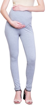 FINESSE Ankle Length  Maternity Wear Legging(Grey, Solid)