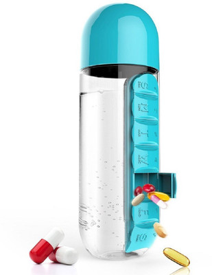 

Bazaar Pirates Water Bottle 600 ML Random Colour With Medicine Dispenser