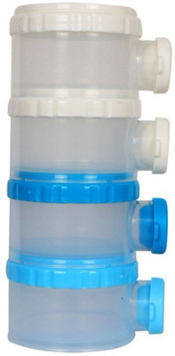 

Mummamia Baby Four Tiered Transparent Plastic Snacks Storage Case (Blue)(Pack of 1, Blue)