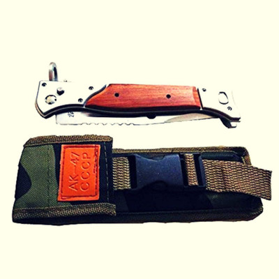 

Luxe Mart AK-47 Survival Folding Knife 1 Swiss Army Knife(Silver, Brown, Multicolor)