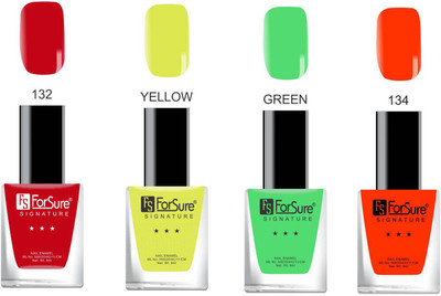 

Forsure Signature Matte Nail Polish Maroon, Yellow, Green, Red(Pack of 4)