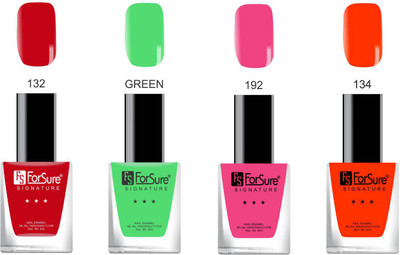 

Forsure Signature Matte Nail Polish Maroon, Green, Pink, Red(Pack of 4)