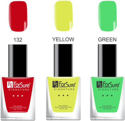 

Forsure Signature Matte Nail Polish Maroon, Yellow, Green(Pack of 3)