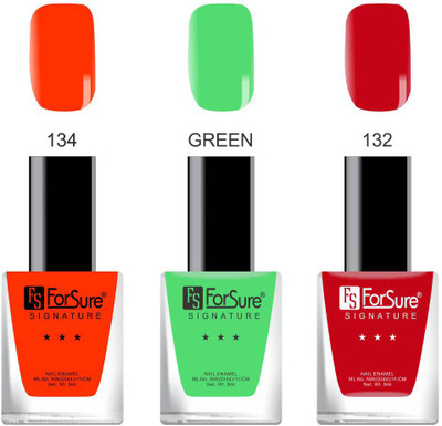 

Forsure Signature Matte Nail Polish Red, Green, Maroon(Pack of 3)