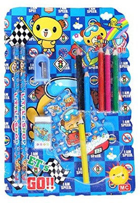 

RIMJHIM TOYS School Stationery Kit For Kids (Pencil, Sharpener, Rubber, Color Pencil,Diary) 885 SET OF 1 Pencil(Set of 11, Blue)