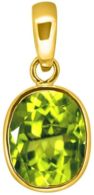 TEJVIJ AND SONS 6.25 ratti peridot panchdhatu pendent with gold plated for men & women… Gold-plated Peridot Metal Pendant