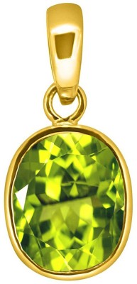 TEJVIJ AND SONS 5.25 ratti peridot panchdhatu pendent with gold plated for men & women… Gold-plated Peridot Metal Pendant