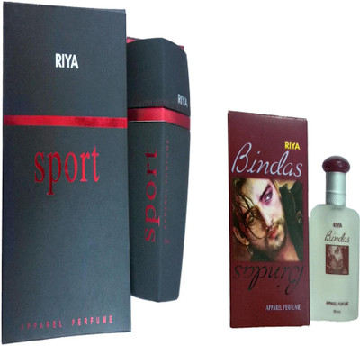 

Riya SPORT PERFUME 100 ML + BINDAS PERFUME 30 ML Eau de Parfum - 130 ml(For Men & Women)