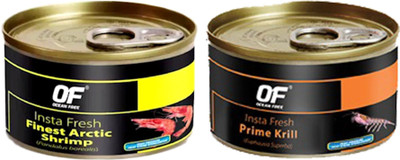 

ROYAL PET OCEAN FREE OF® INSTA FRESH Finest Arctic Shrimp / Prime Krill 100g Each (Pack of 2) | High Pressure Heat Steam Sterilization | 200 g Wet Fish Food(Pack of 2)