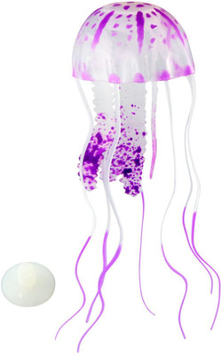 

ROYAL PET Chicos Glowing Effect (Small Size/Purple) Artificial Jellyfish Ornament for Fish Tank Aquarium Decoration Silicone Soft Toy For Fish