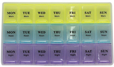 

BBG 30-day Pill/Medicine Box Organizer (BBG PILL BOX 3 LINES) Pill Box(Multicolor)