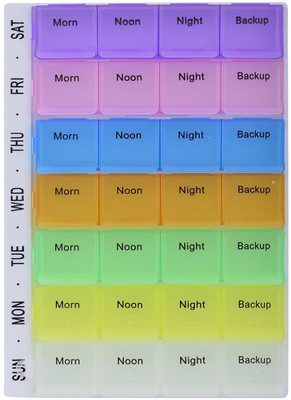 

BBG 30-day Pill/Medicine Box Organizer (BBG PILL BOX 7 LINES) Pill Box(Multicolor)