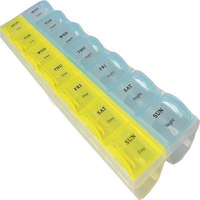 

BBG 30-day Pill/Medicine Box Organizer (BBG PILL BOX 2 LINES) Pill Box(Multicolor)