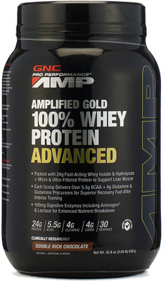

GNC 100% Amplified Gold Whey Protein Advanced Powder (Chocolate) (2.05 Lb) Whey Protein(2.05 pounds, Chocolate)