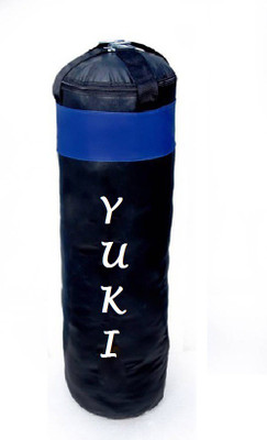 

YUKI 7.5 Feet Long, PU Material, Black and Blue Color, Unfilled with Hanging Straps Hanging Bag(7.5, 90 kg)