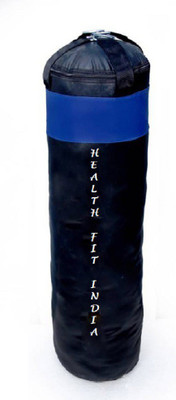 

HEALTH FIT INDIA 7.0 Feet Long, PU Material, Black and Blue Color, Unfilled with Hanging Straps Hanging Bag(7.0, 84 kg)