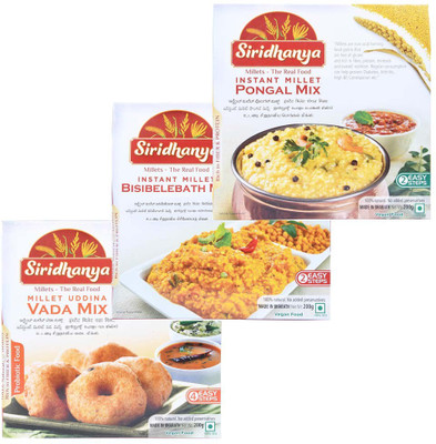 

SIRIDHANYA MILLET VADA BATH PONGAL 200 g(Pack of 3)