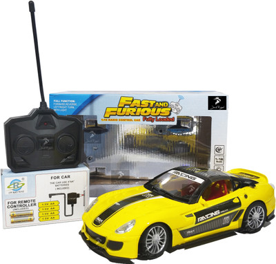 

Jack Royal Fast & Furious 1:16 Radio Control Car With 4AA Batteries for Car(Yellow)(Yellow)