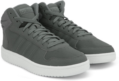 

ADIDAS HOOPS 2.0 MID Basketball Shoes For Men(Grey, Grefou/grefou/grefiv
