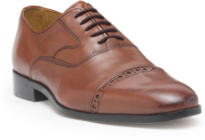 

Hats Off Accessories Genuine Leather Oxford Shoes Lace Up For Men(Brown