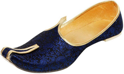 

Jodhana Men's Blue Wedding & Sherwani Jutis For Men(Blue, Gold