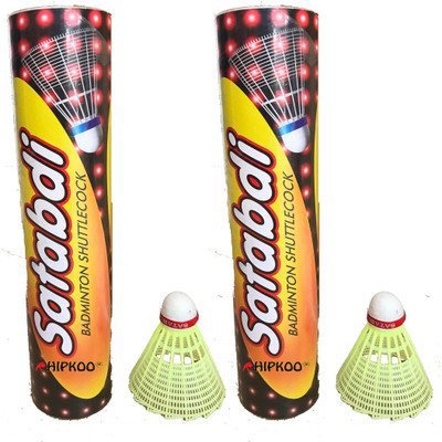 

Hipkoo SATABADI (COMBO OF 2) 24 SHUTTLECOCKS Plastic Shuttle - Multicolor(Medium, 77, Pack of 24)