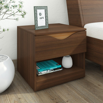 Hometown Swirl Night Stand Engineered Wood Bedside Table(Finish Color - Denver Oak & Urban Teak, Knock Down) Hometown Swirl Night Stand Engineered Wood Bedside Table(Finish Color - Denver Oak & Urban Teak, Knock Down)
