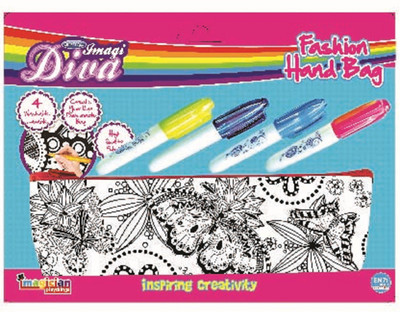

Craftival Diva Color Me Purse with Multicolor Nib Sketch Pens(Set of 1, Multicolor)