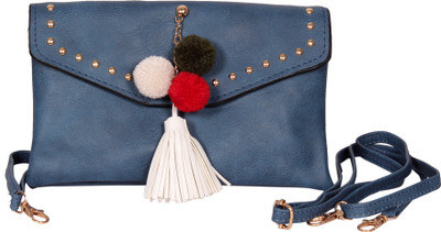 bryony Girls Casual Blue PU Sling Bag