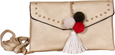 

bryony Girls Casual Gold PU Sling Bag